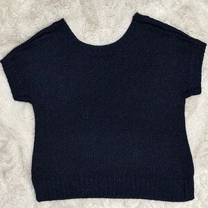 Club Monaco Women's Oversized Short Sleeve Sweater Small